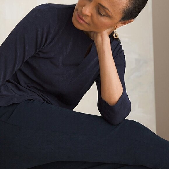 NWT Chico's TRAVELERS CLASSIC Keyhole Tunic - Size 4 - Picture 2 of 7